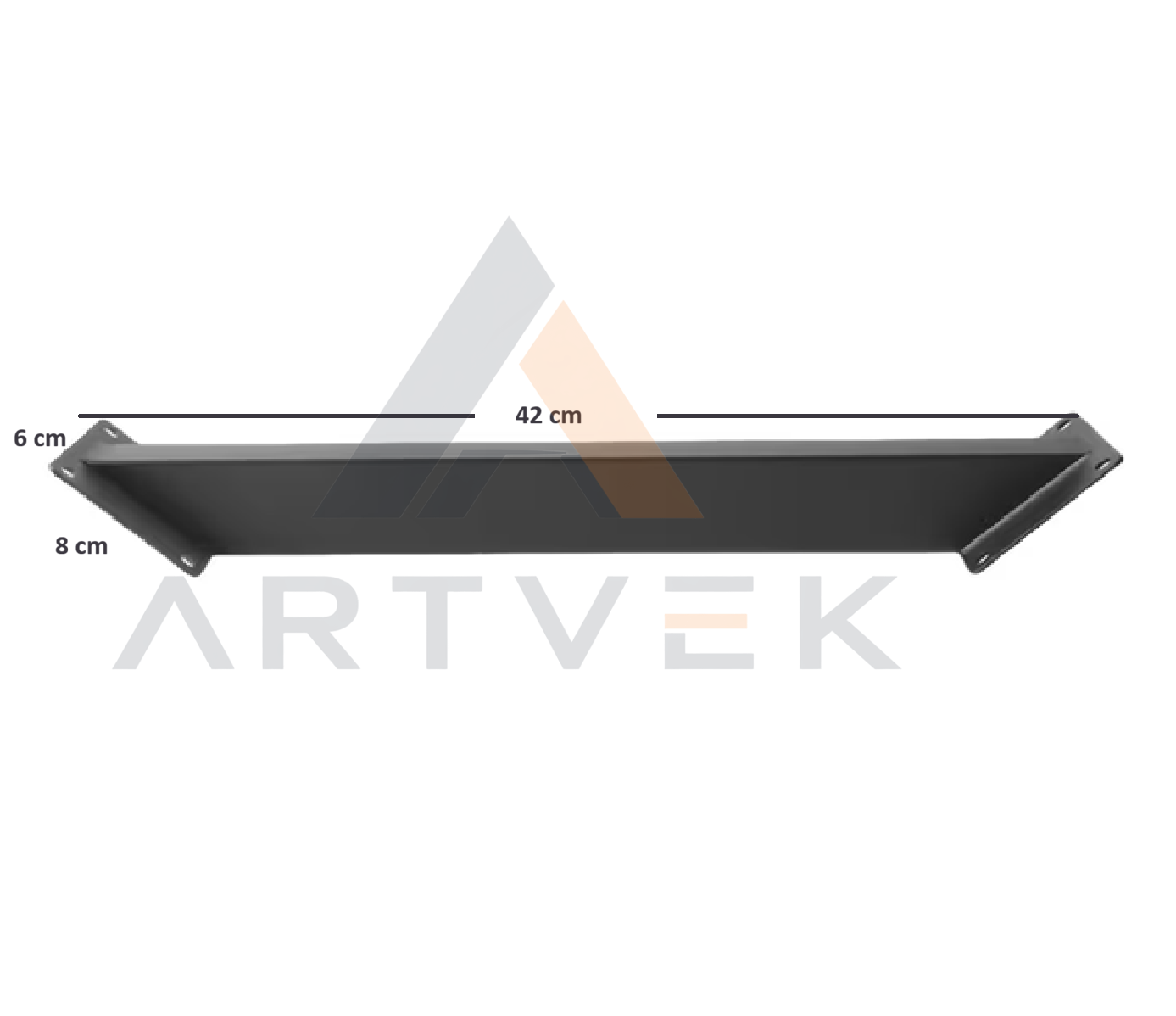 45° Pergola Çapraz Destek Braketi – Metal Kiriş Bağlantı Aparatı